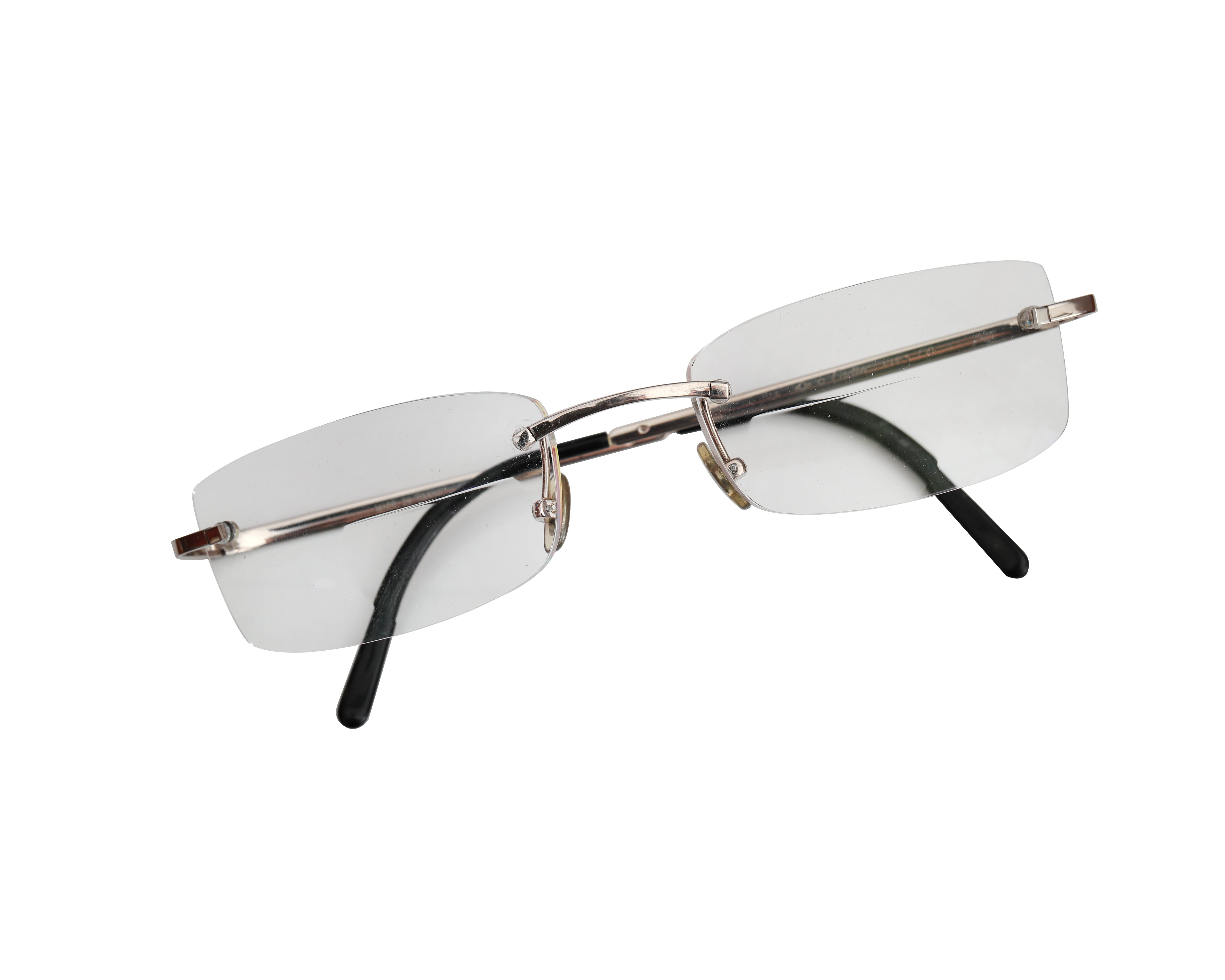 Cartier 18kt White Gold Rimless Glasses 