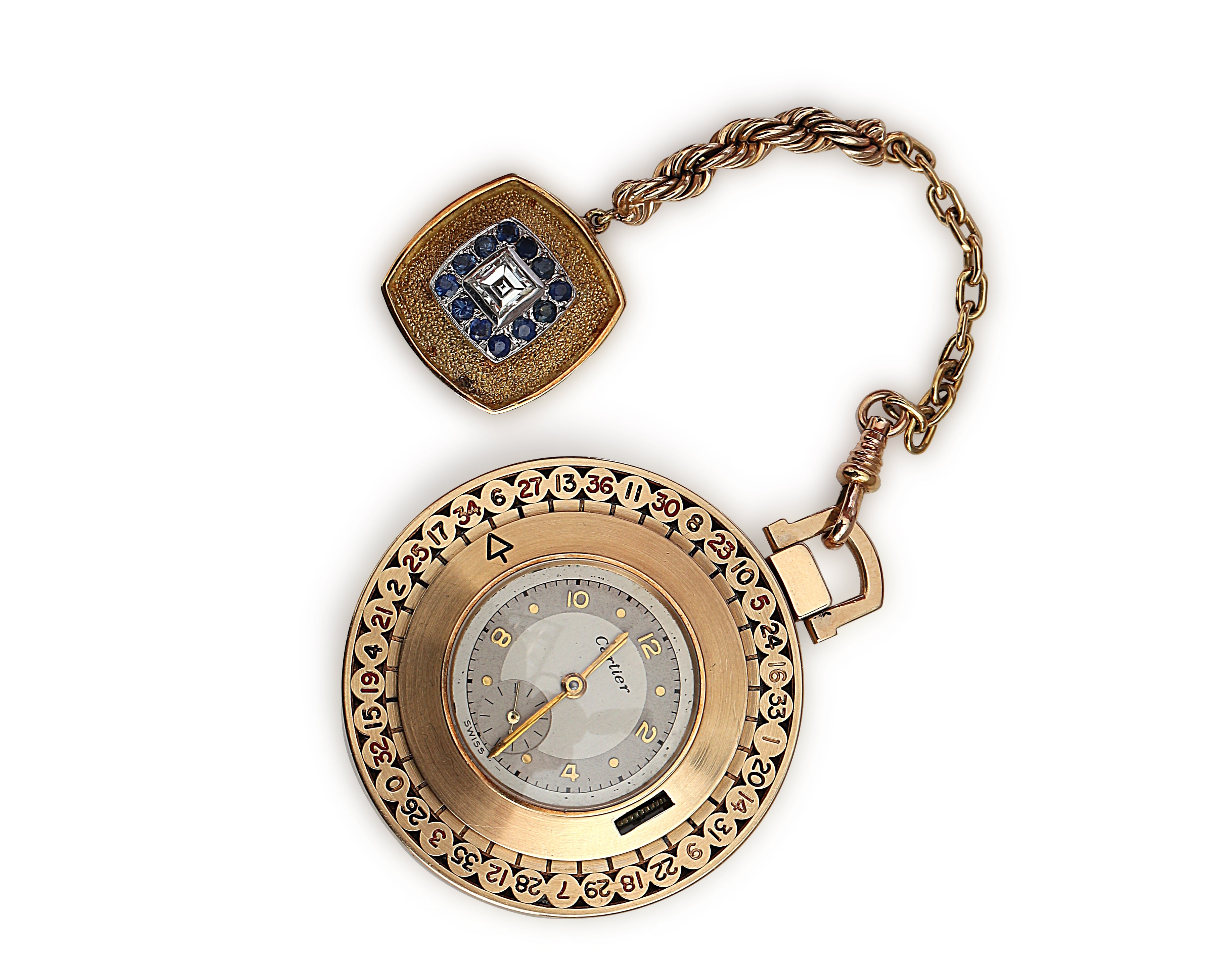 1950s Cartier Roulette pocket watch 