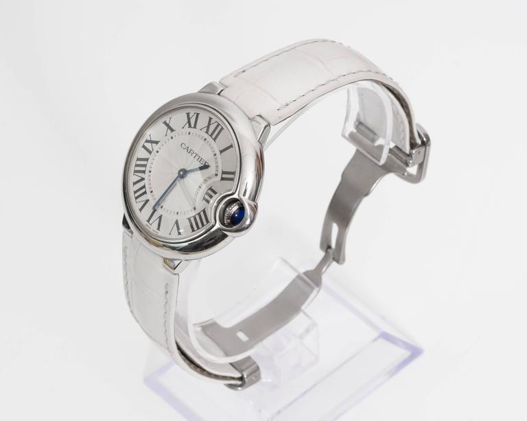 cartier white strap watch