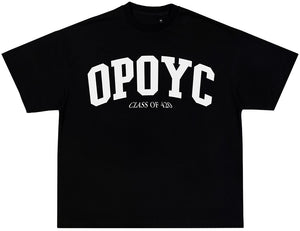 OPOYC Varsity Tee – Black/White