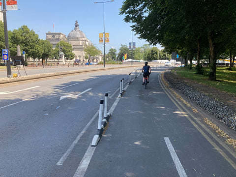 Cardiff Cross City North Cycleway - Next to Cathays Park
