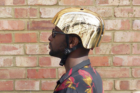 Mirror Mirror Bike Helmet Gold