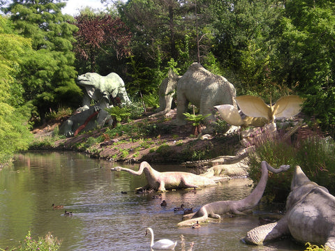 piste cyclable des dinosaures du parc du palais de cristal