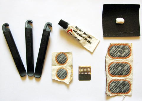 A set of tyre puncture repair kit
