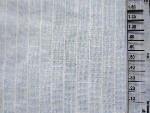 Blue end-on-cloth with white stripes