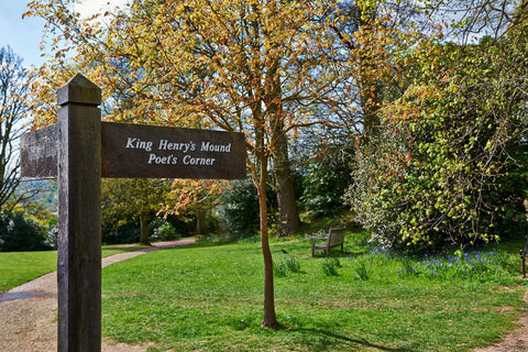 signpost to king henry's mound at richmond park