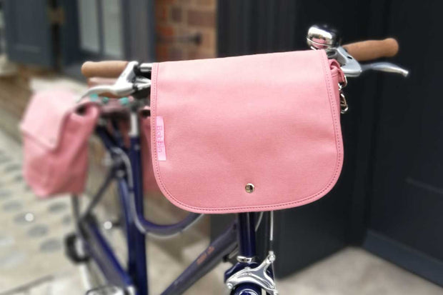 pink pannier bags