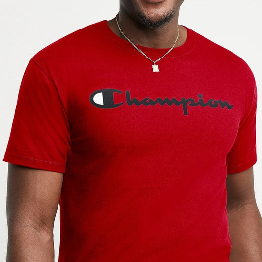 Champion Classic Winged Foot Logo Graphic T-Shirt - Red – K MOMO