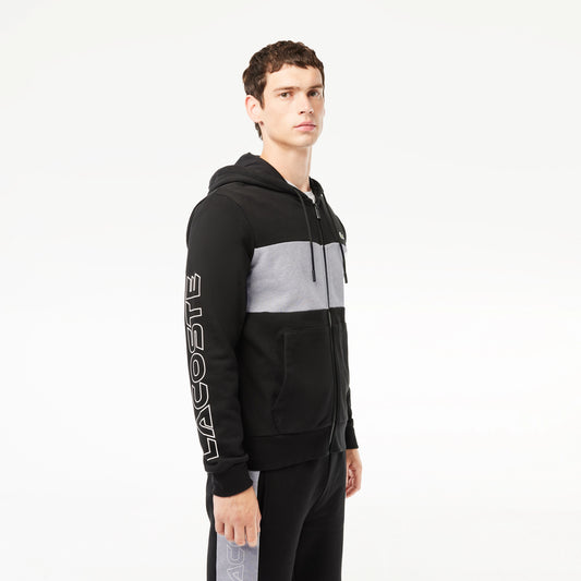 Lacoste Men's Paris Monogram Zip-Up Sweatshirt