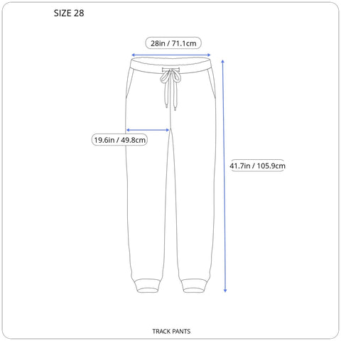 Biker Trackpants size chart - Guapi Clothing