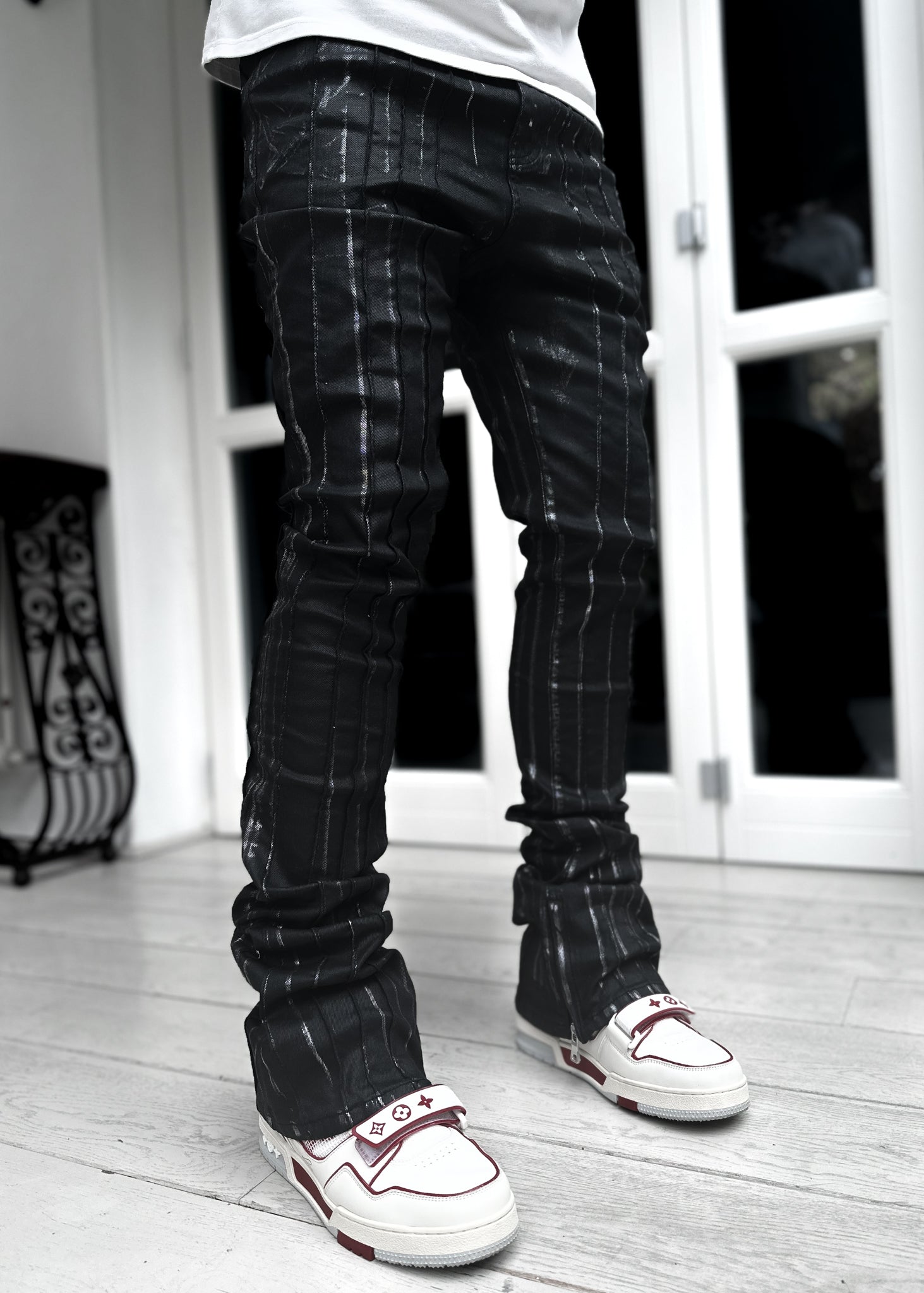 black jeans waxed