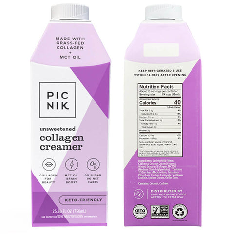 Picnik Collagen Creamer front and back of box