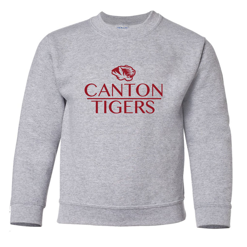 Canton Youth Sweatshirt Stacked Tiger