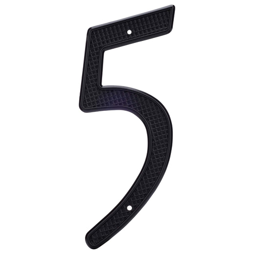 Image Of 4 In. Nail On House Number 5 - Black Finish - Harney Hardware