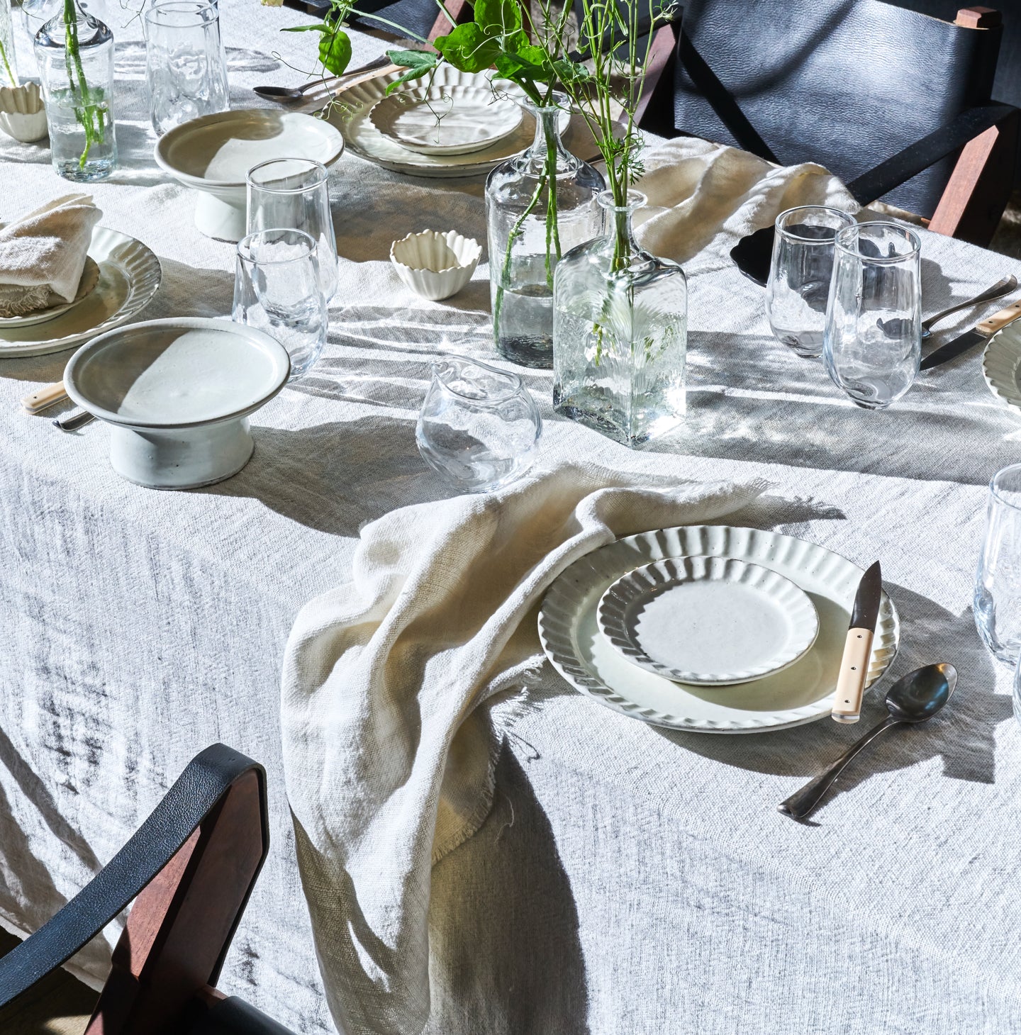 iD Chicago-Stone Washed Linen Hemmed Dinner Napkin