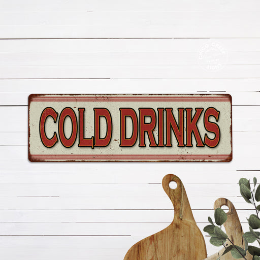 Cold Beer Metal Sign Vintage Looking 106180062028 — Chico Creek Signs