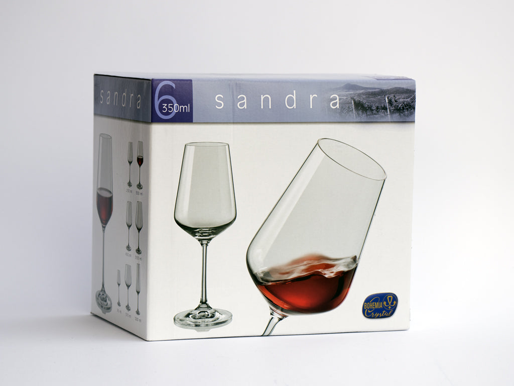 Sandra red wine glasses box