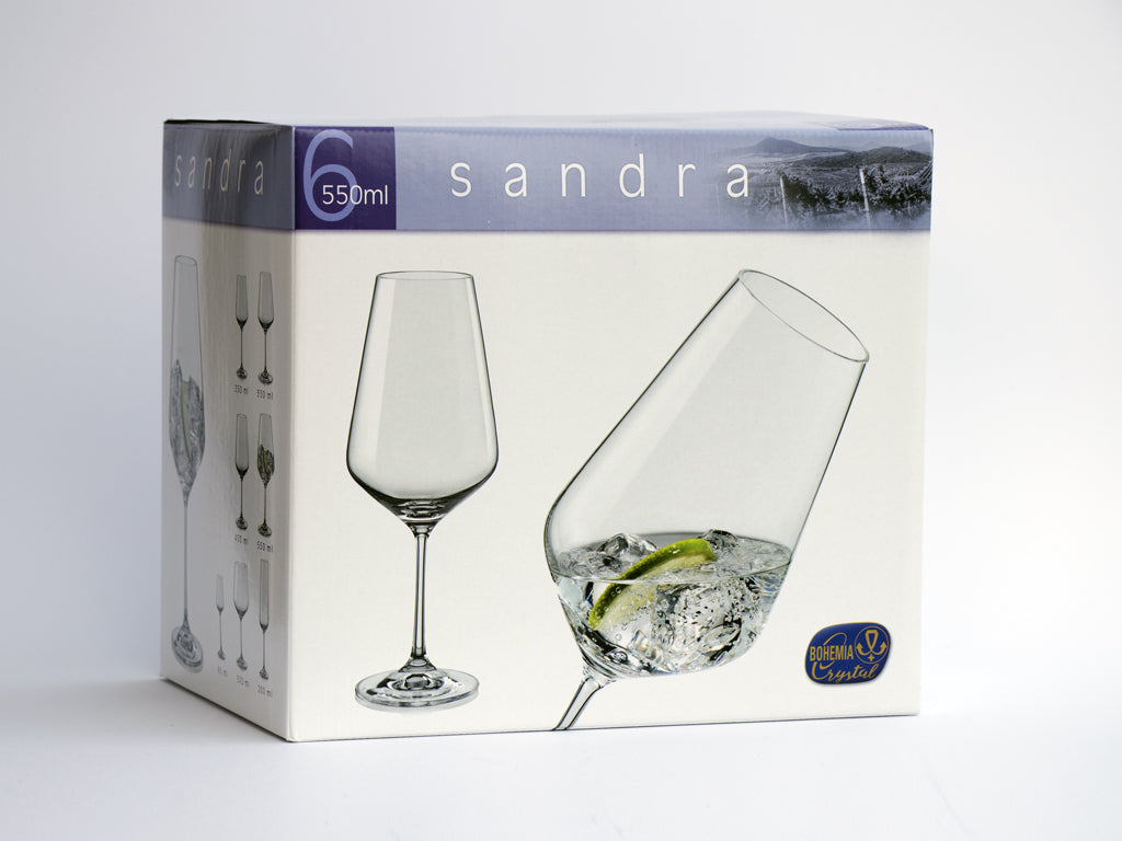 Sandra red wine glasses box