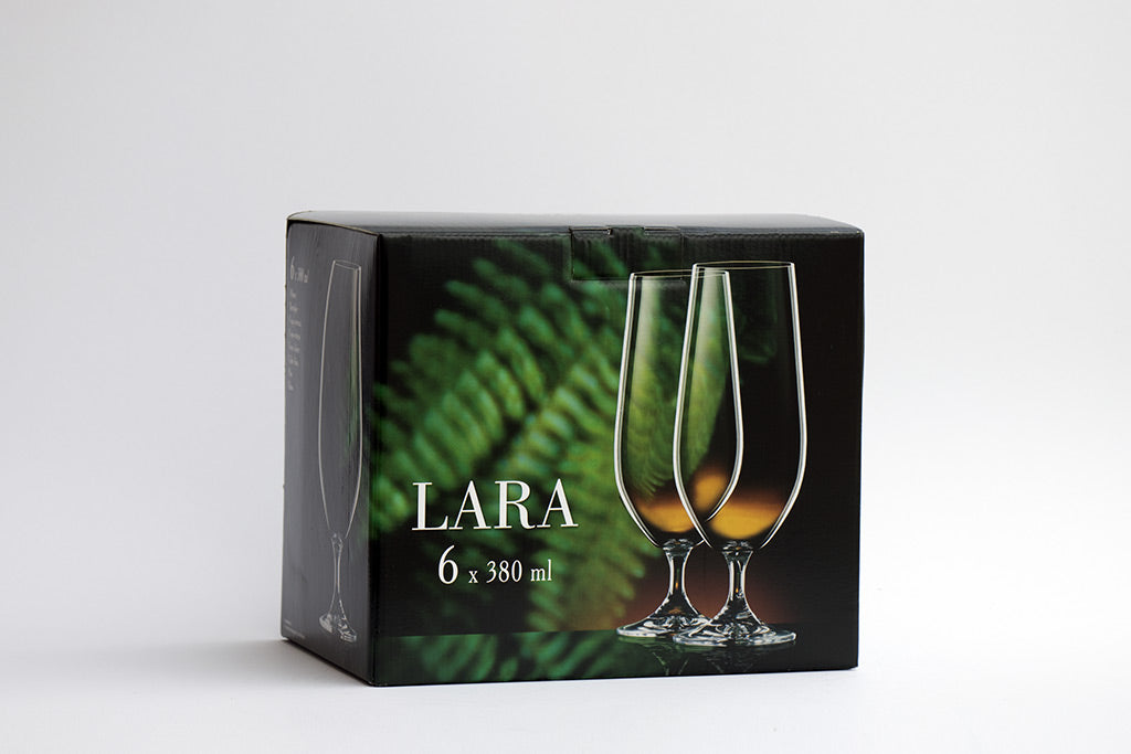 Lara pilsner beer glass set box