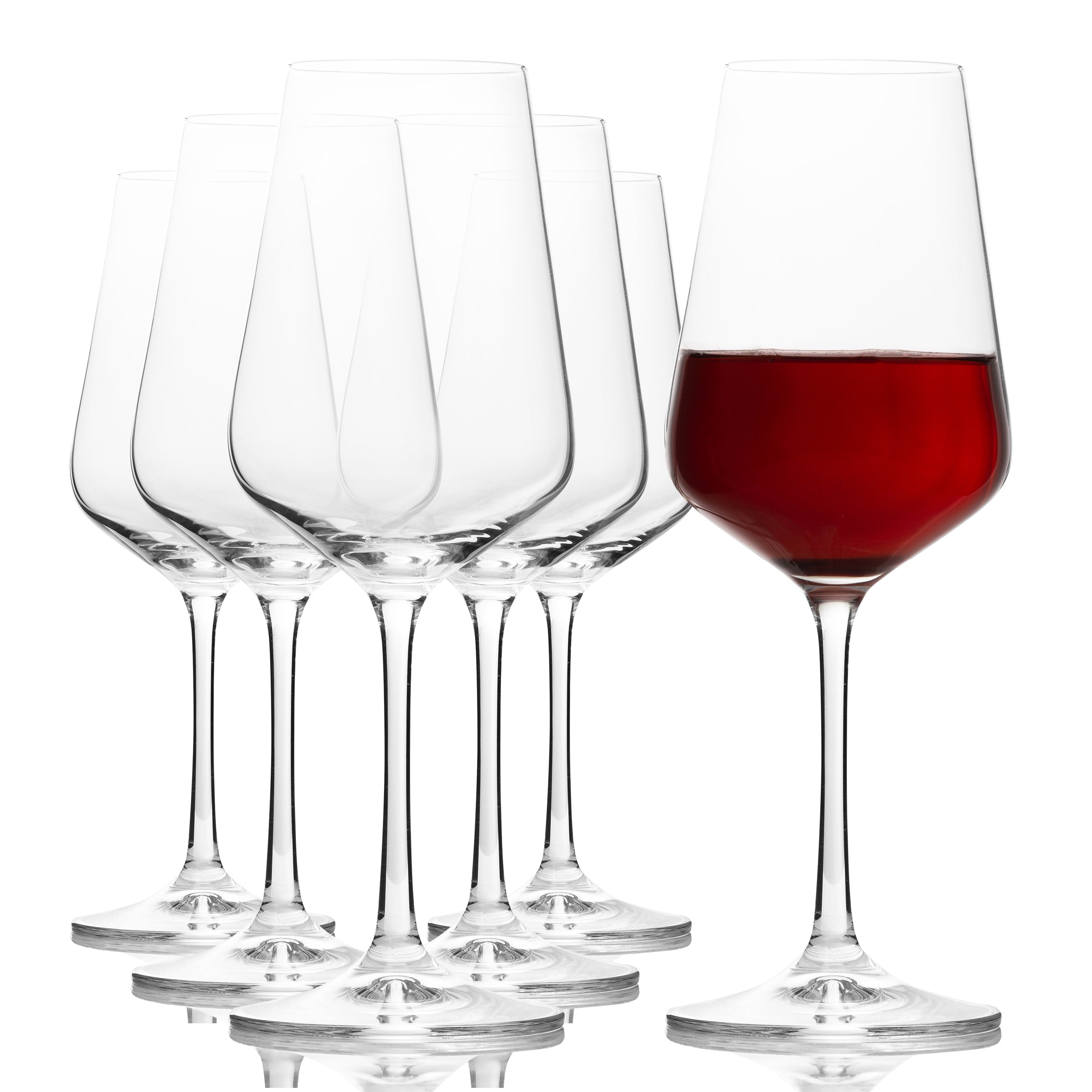 Red Vanilla Sandra All Purpose Wine Glass 15.25 oz Set of 6 - Clear