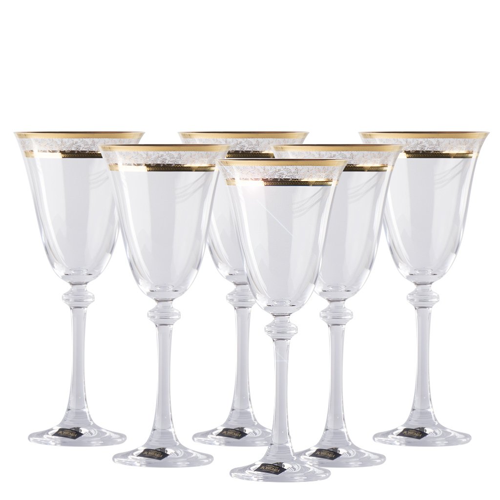Alexandra Gold Decor red wine glasses