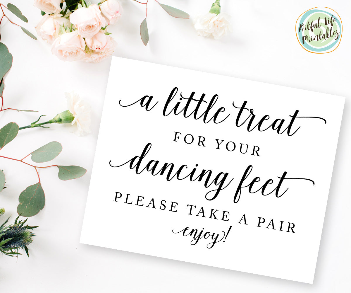 Flip Flops Sign, Flip Flops Wedding Printable - Artful Life Designs