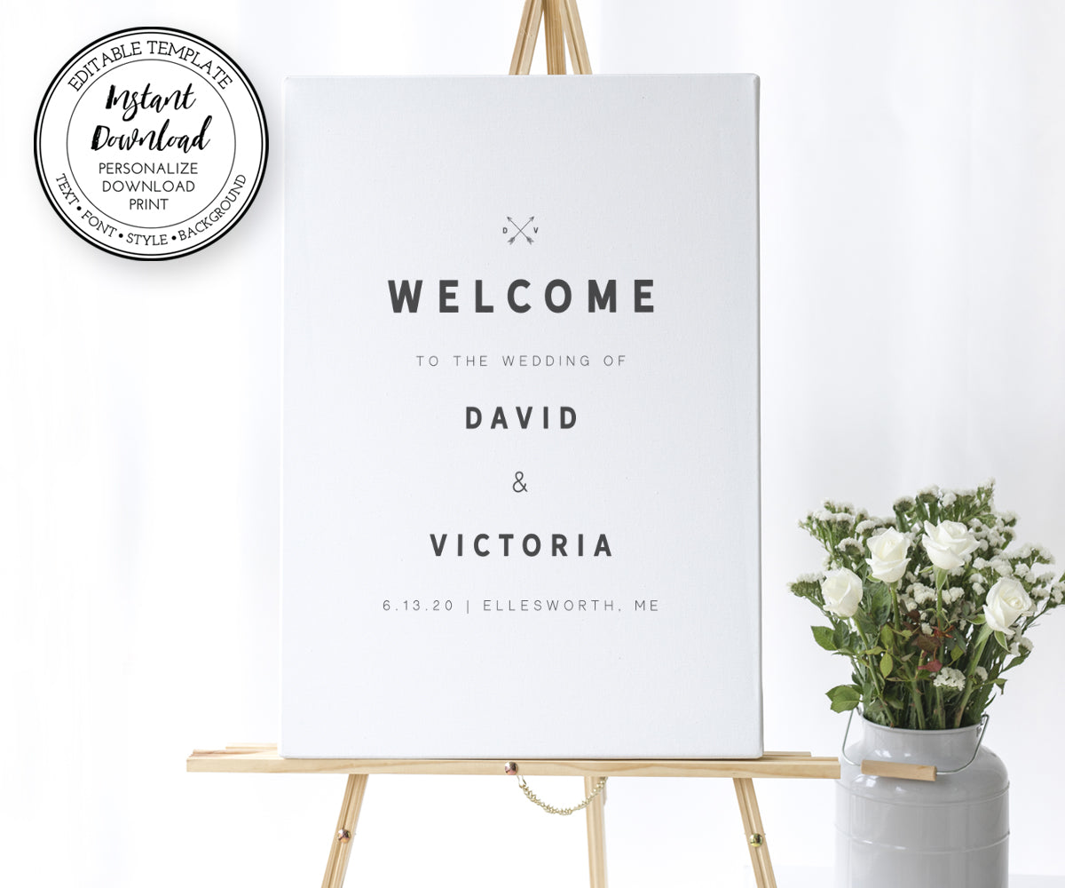 Wedding Welcome Sign, Easel Sign