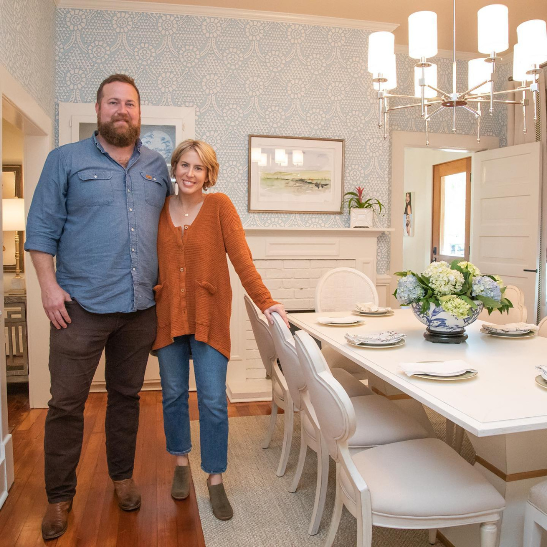 Ben and Erin Napier in one of their dining room reveals