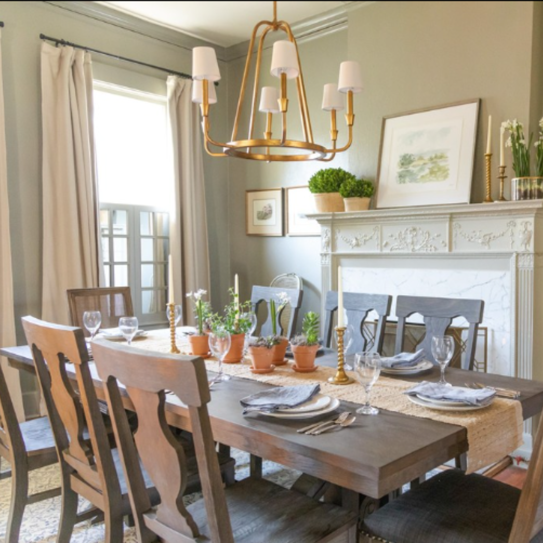 Dining room styled by Erin Napier