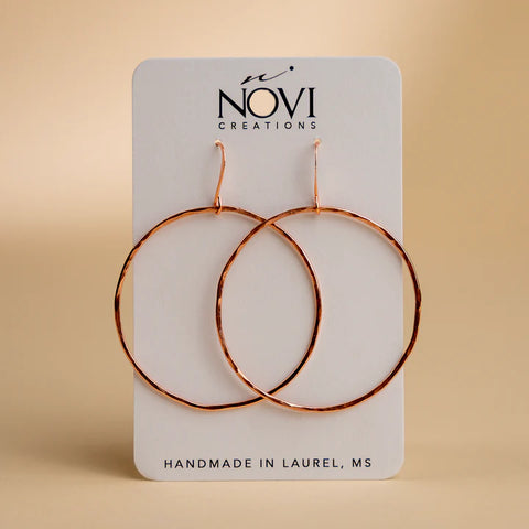 Copper Hoop Earrings by Novi Jewelry
