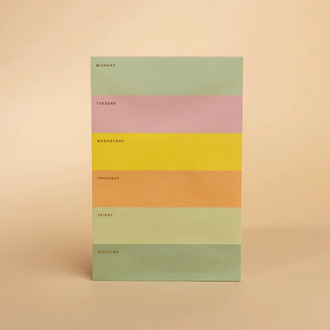 Colorblocked Rifle Paper Days of the Week Notepad at Laurel Mercantile Company
