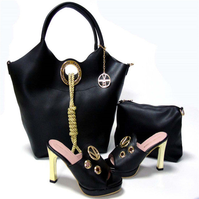 italian shoe and bag set