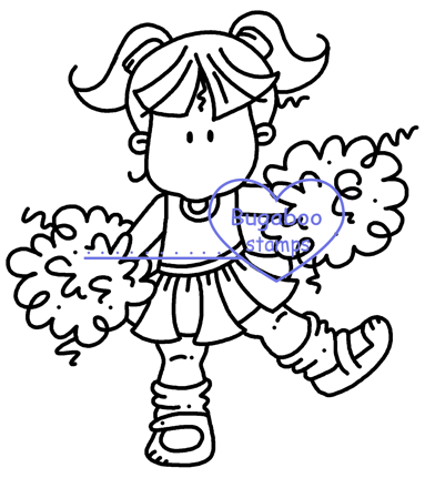 Digi stamps,Bugaboo Brat Sports - Cheerleader Girl,Bugaboo Stamps,