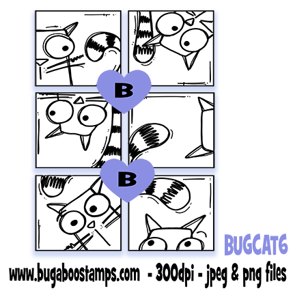 Digi Singles,BUGCATS6,Bugaboo Stamps,