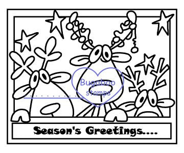 Cute Reindeer Digi Stamp! Quick for cards!  Images, Digi stamps, clip art, coloring pages and illustrations from Bugaboo Stamps