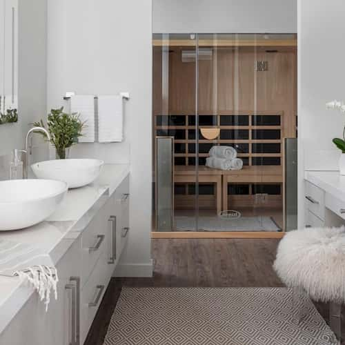 Sauna in bathroom
