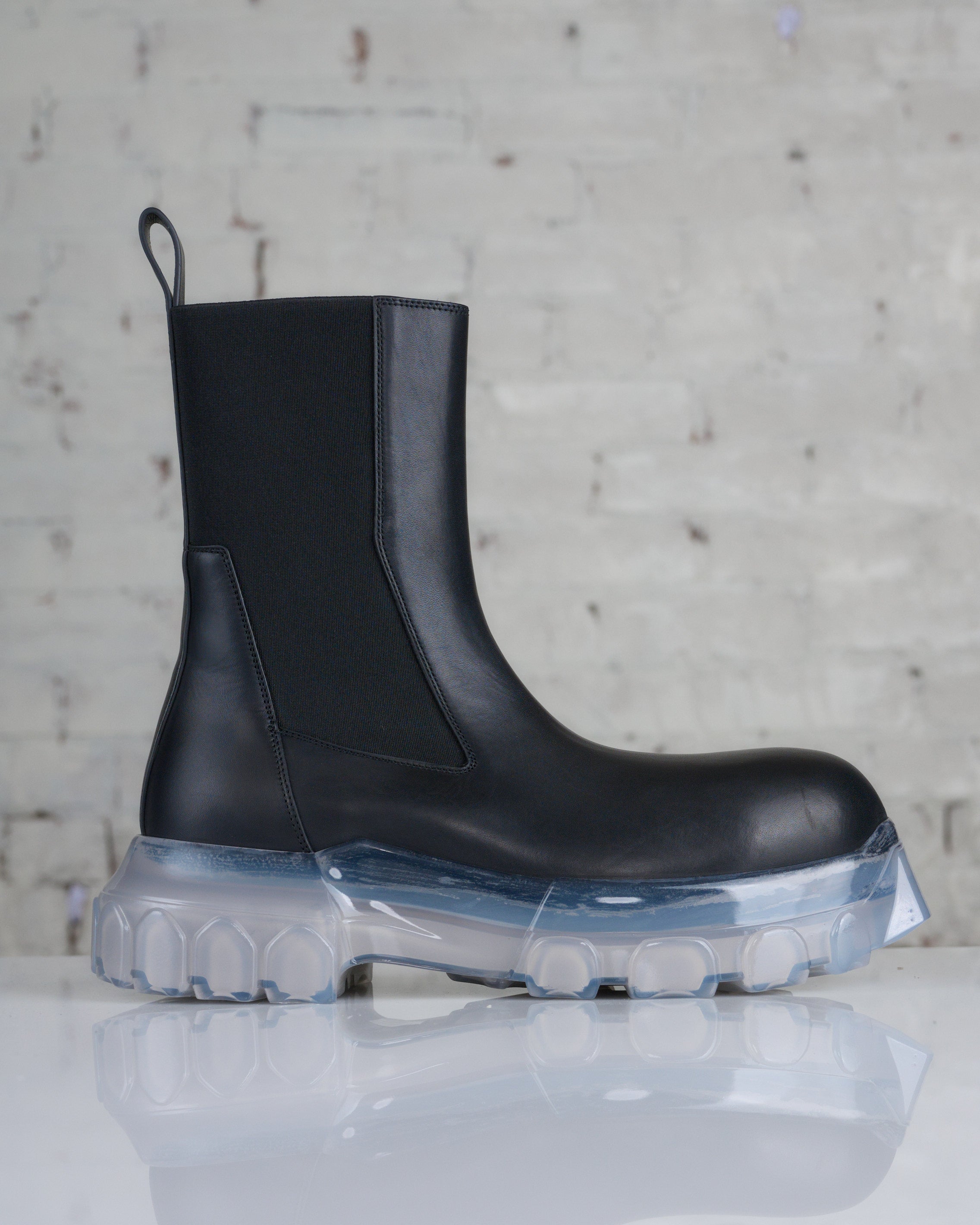 Rick Owens Beatle Bozo Tractor Luxor Boot Black/Clear – LESS 17