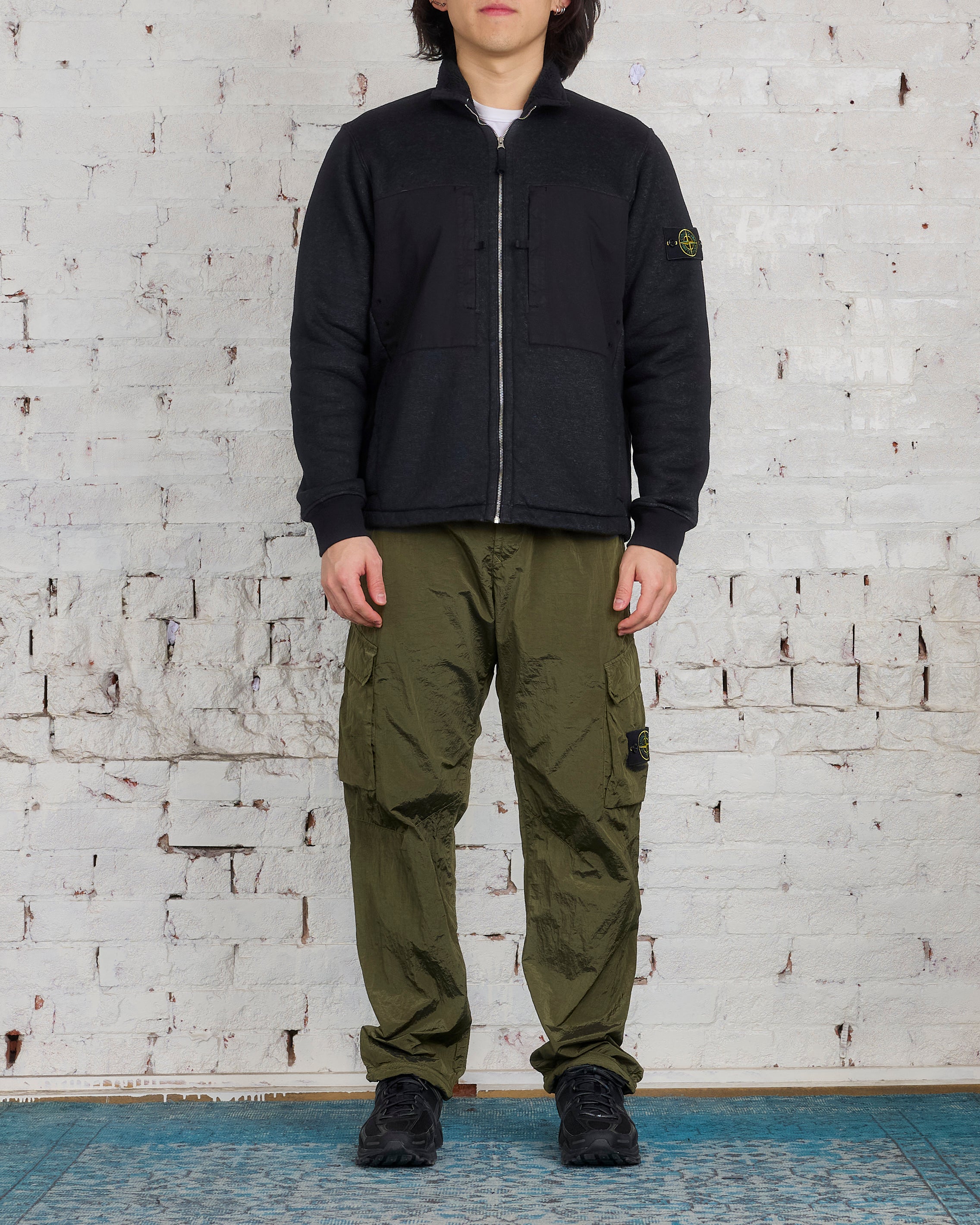 Stone Island Gabardine Stretch Double Cargo Pant Olive