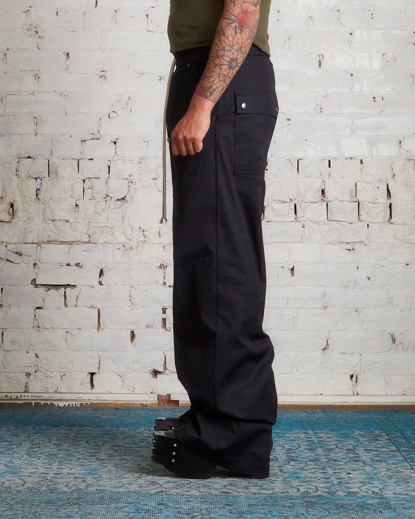 エクルベージュ 新品 RICK OWENS / BELA PANTS (WH, MB, 46