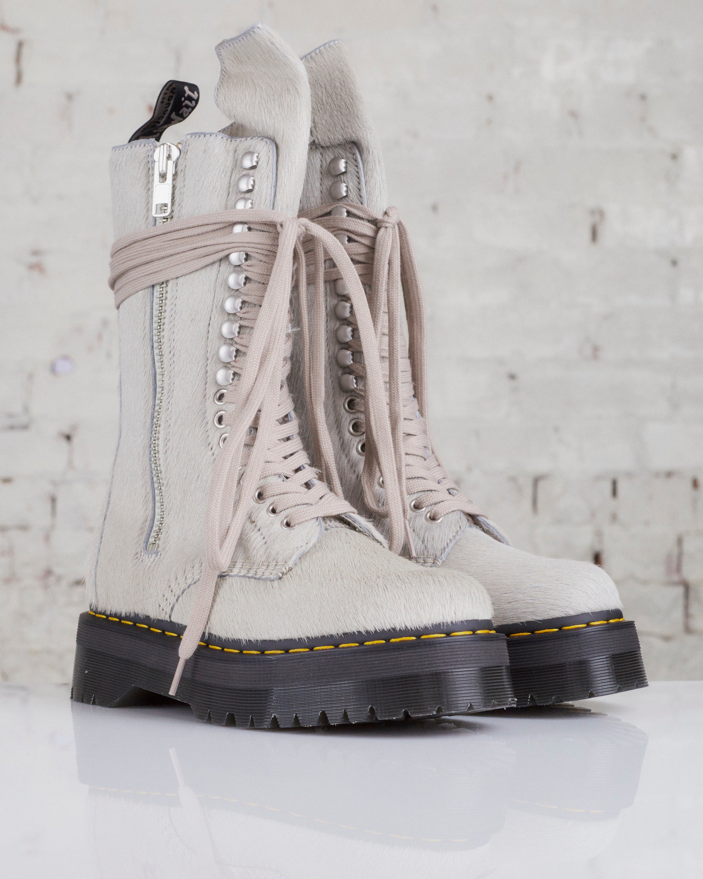 Rick Owens x Dr Martens Quad Sole High Boot Pearl