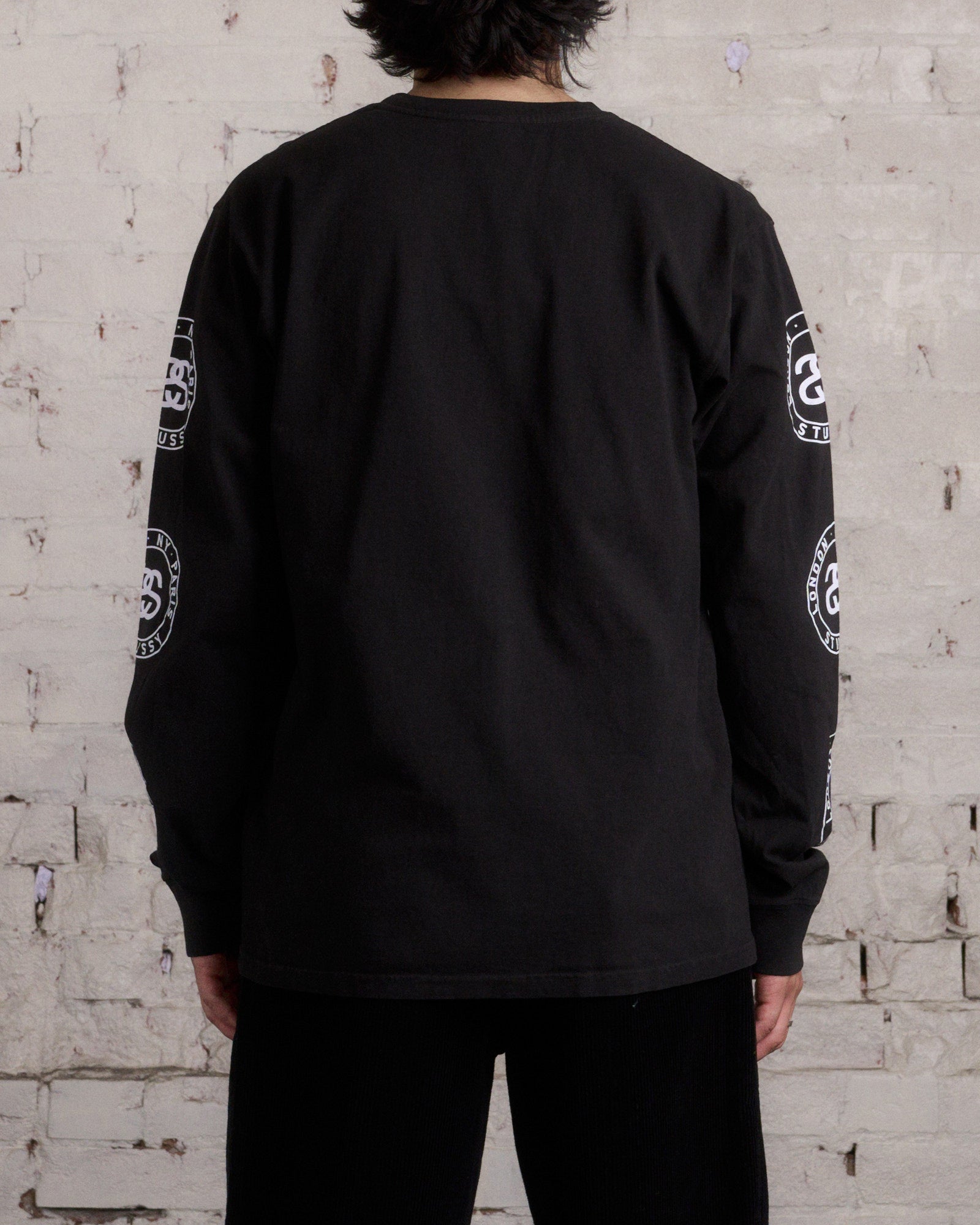 Stussy Seal Pigment Dyed Long Sleeve T-Shirt Black