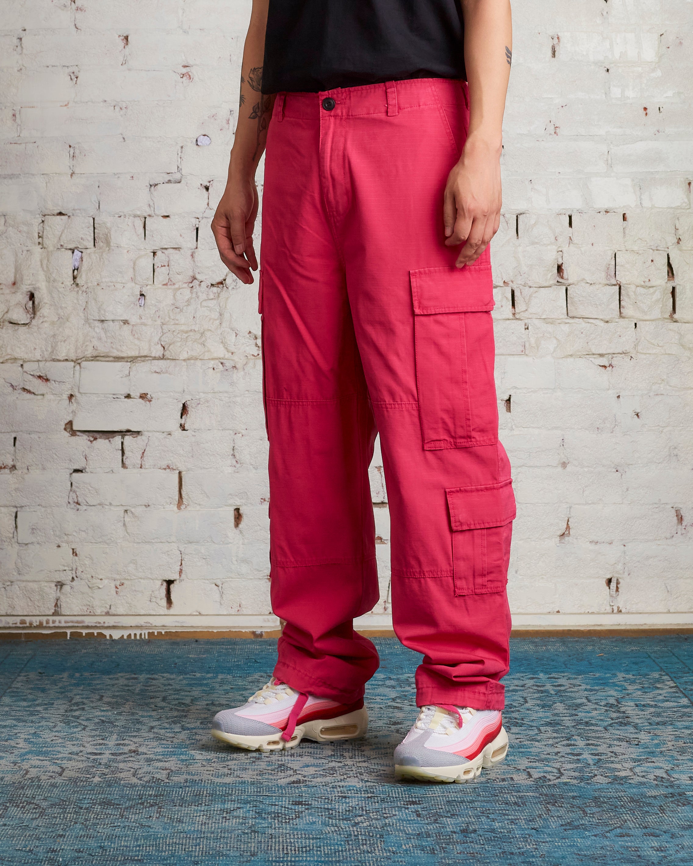 Stussy Ripstop Surplus Cargo Pant Magenta – LESS 17