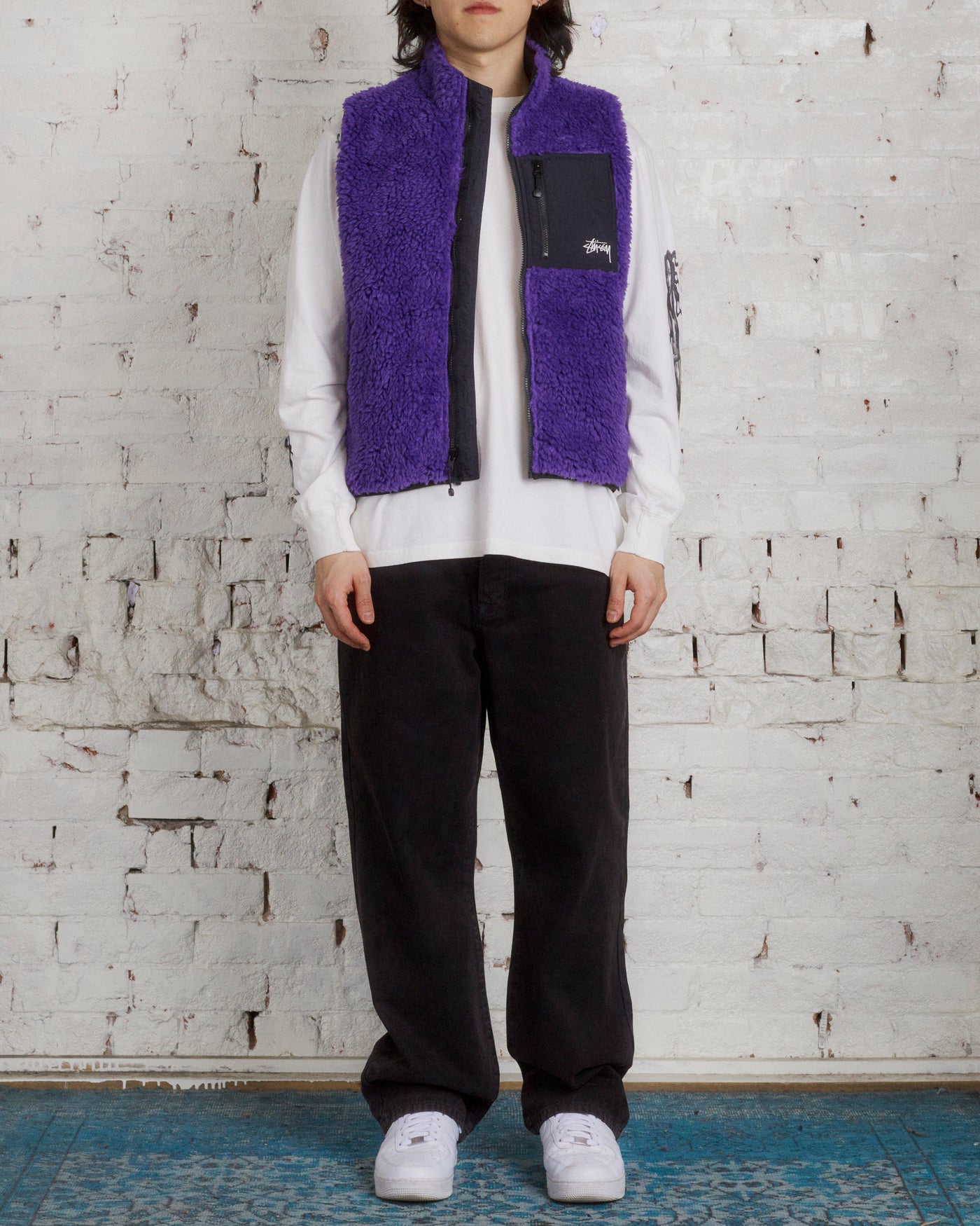 Stussy striped Sherpa vest シェルパ ベスト 公式サイト通販 www