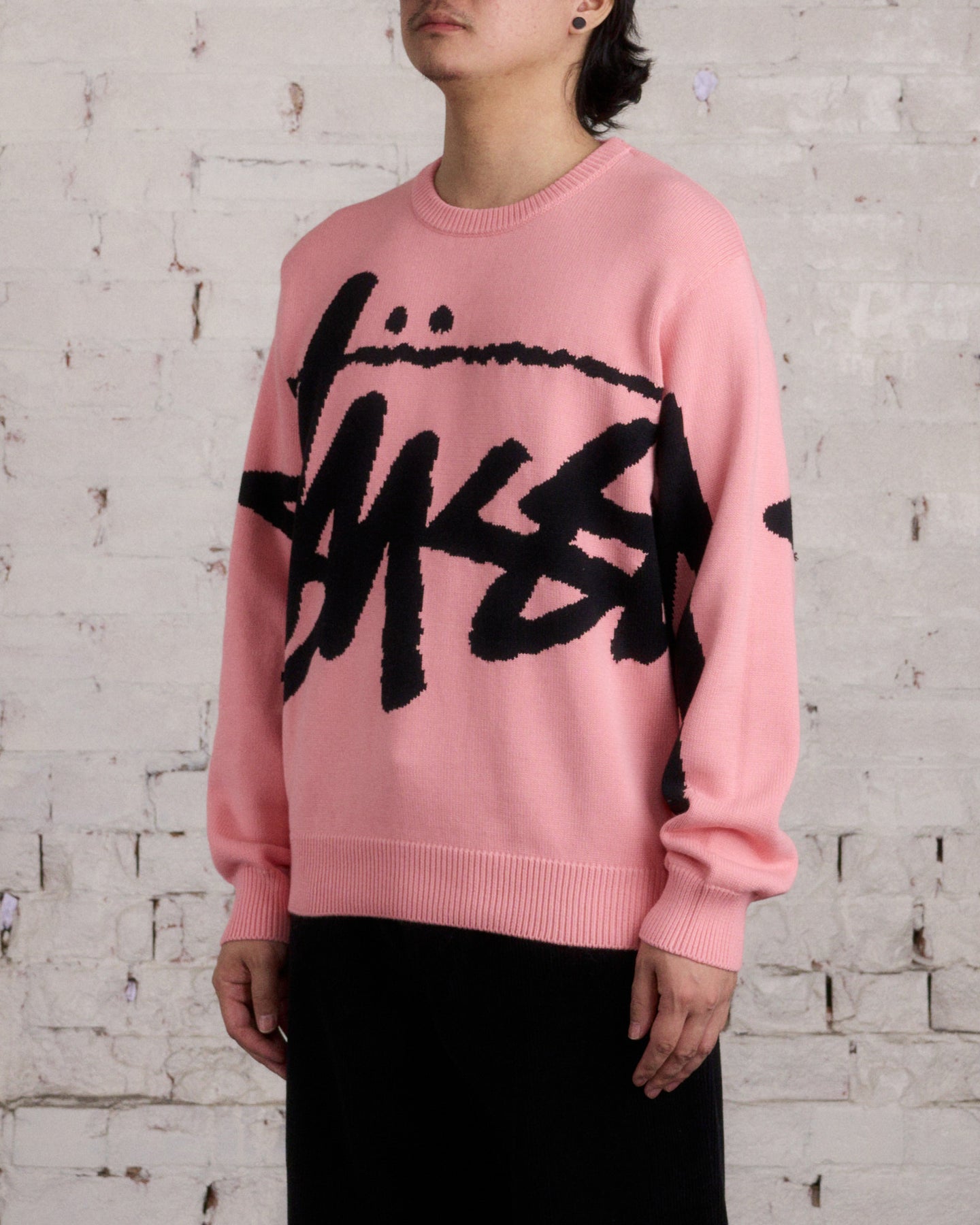 沖縄・離島除く全国届 stussy stock sweater pink S