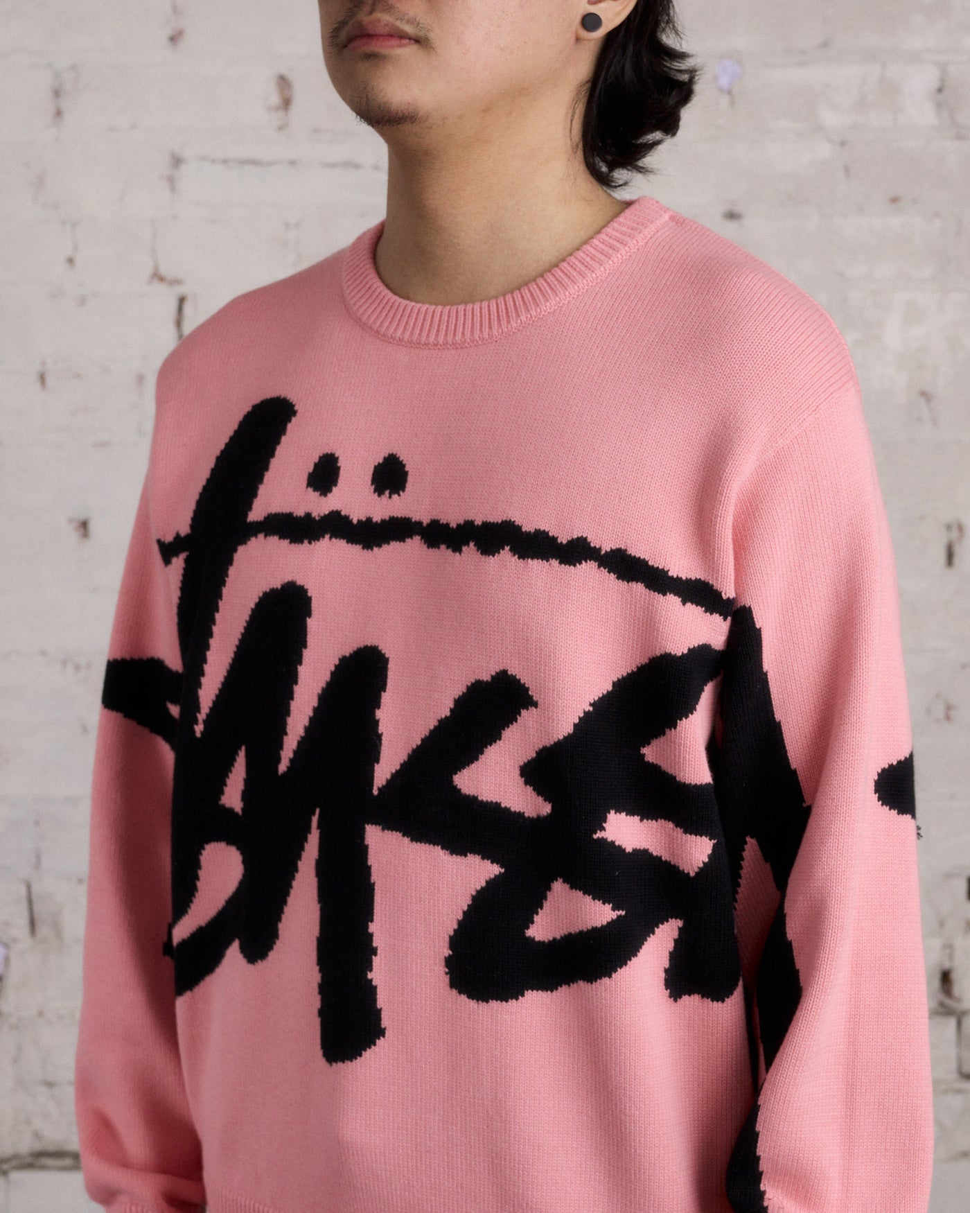 T-ポイント5倍】 stussy stock sweater pink ピンク M トップス ...