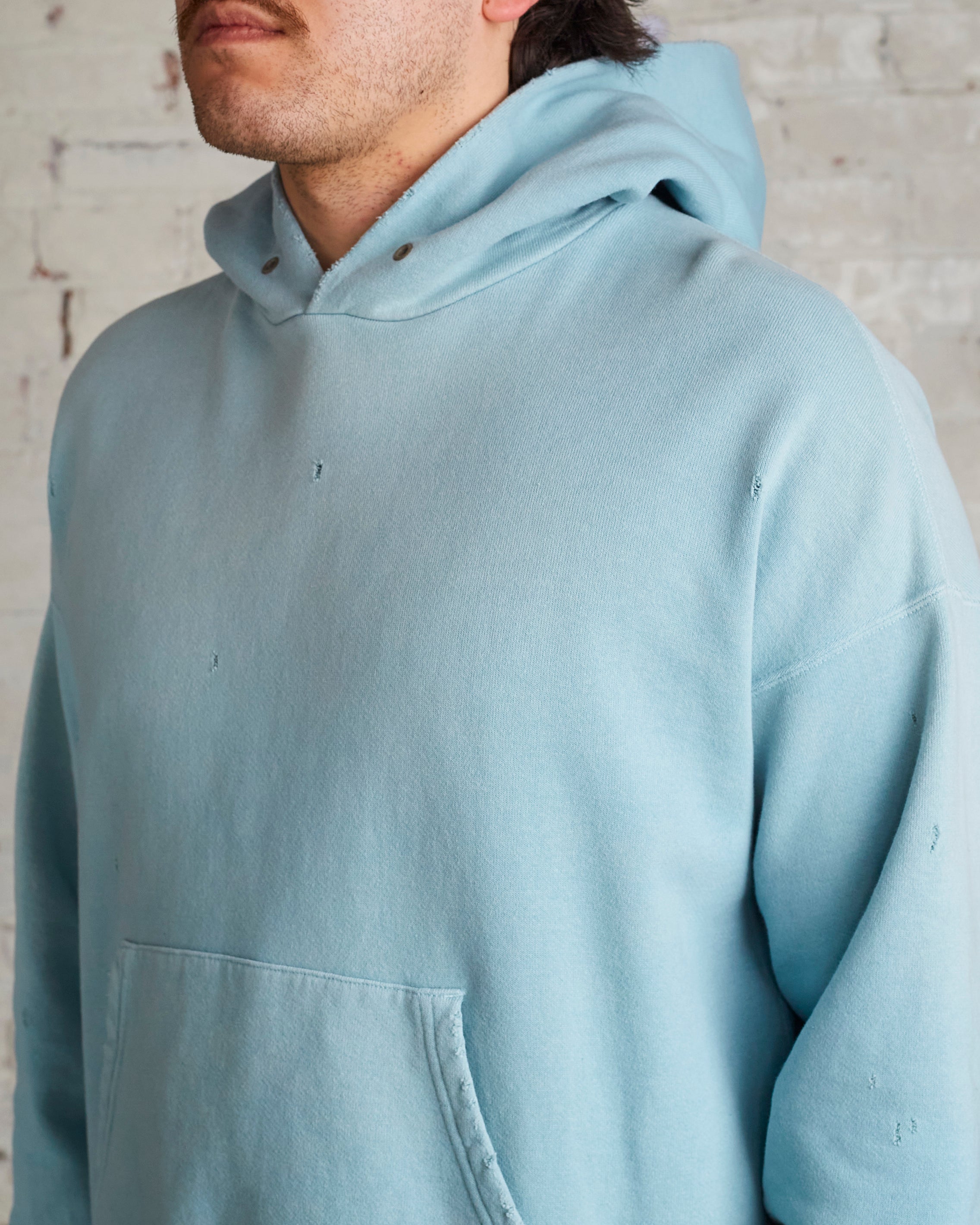 visvim Amplus Hooded Sweatshirt Crash Light Blue – LESS 17