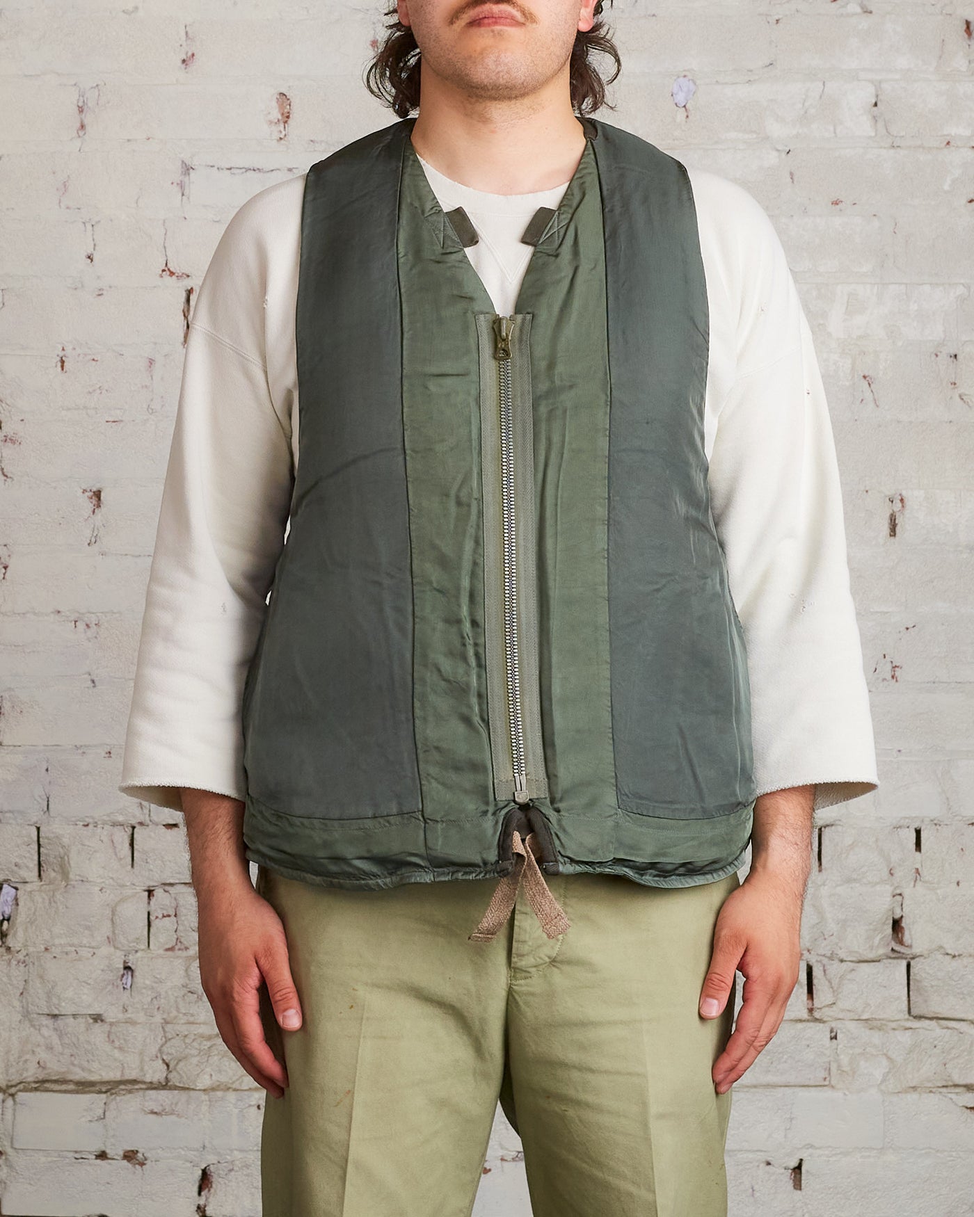 正規取扱店】 visvim CONTRARY DEPT LINER VEST オリーブ ベスト