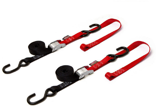 Powertye Tie Down S Hook With Soft Tie Black And Red Moto Garage