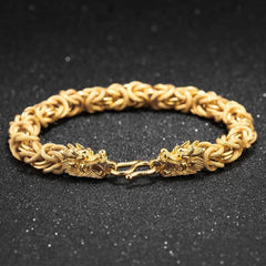 Feng Shui Symbols - Lucky Golden Dragon Bracelet