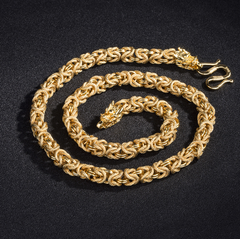 Feng Shui Symbols - Lucky Golden Dragon Link Chain